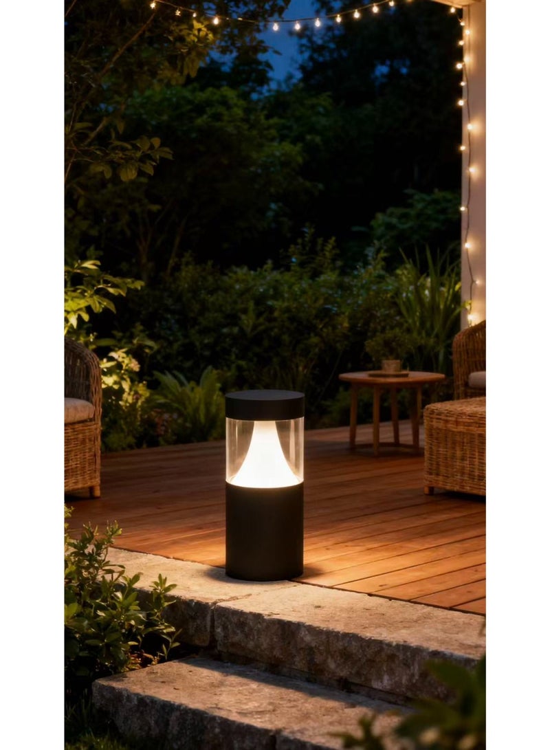 VMAX LED Garden Light 15W, 2000LM High Brightness IP65 Waterproof Aluminum Bollard Light for Villa Landscape, Outdoor Pathway & Courtyard Decor, Warm White - Image 4