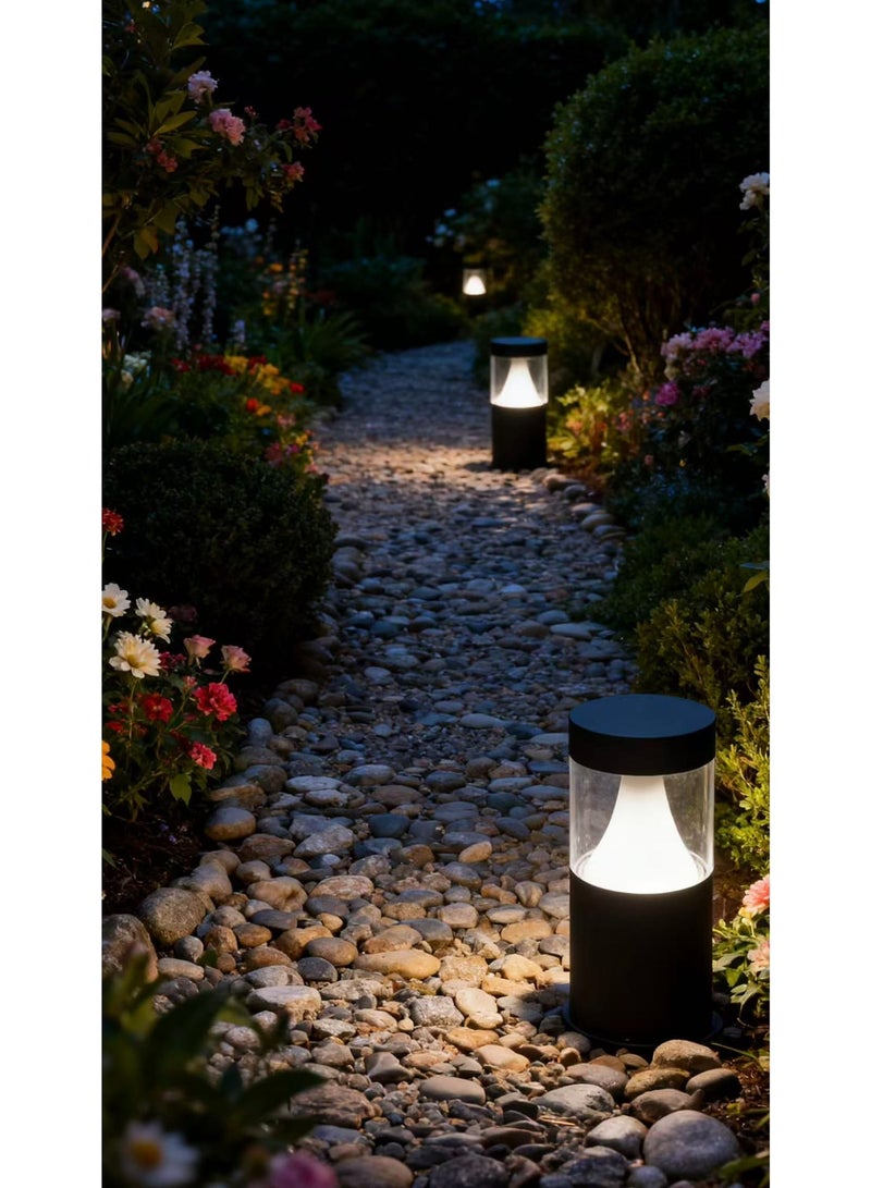 VMAX LED Garden Light 15W, 2000LM High Brightness IP65 Waterproof Aluminum Bollard Light for Villa Landscape, Outdoor Pathway & Courtyard Decor, Warm White - Image 1