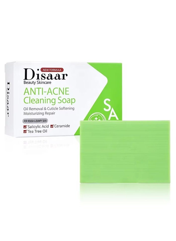 Disaar SA Anti Acne Cleansing Soap with Salicylic Acid Ceramide Tea Tree Oil for Pimples and Oily Skin  - Image 1