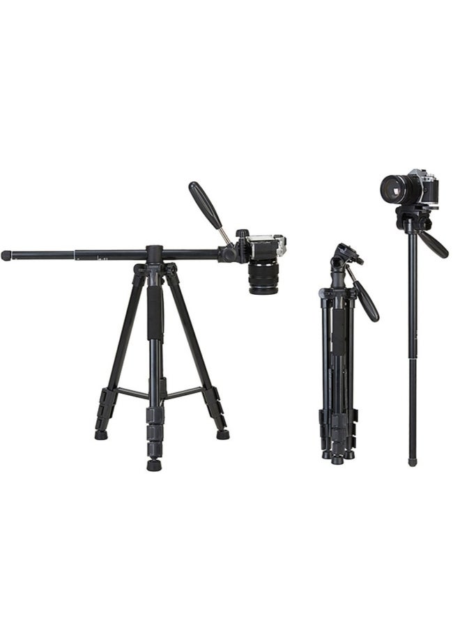 DUSALA Professional Aluminium Tripod Monopod for All DSLR Cameras Lightweight Tripod Stand 360 degree 3 way Head Travel Phone Stand Aluminum (KP-2274)  - Image 1