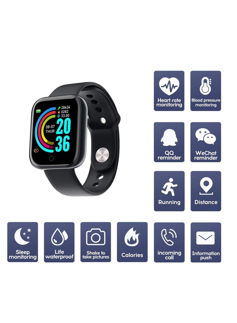 Excefore Smart Watch, Sport Waterproof Smartwatch, Fitness Tracker with Heart Rate Blood Pressure, Sleep Monitor, Sleep Monitor,Message Call Reminder Smart Watch, Compatible for iOS/Android  - Image 2