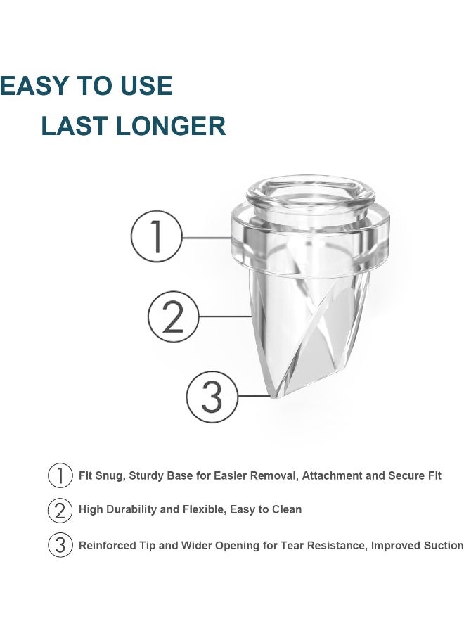 Coolle Breast Pump Parts Duckbill Valve Replacement Accessories Portable Compatible with MOMMED Mumgaroo MISSAA Bioby S18 S21 S23 Lansinoh NCVI Nuliie NICEGREEN Life S32 Eufy e10 - Image 3