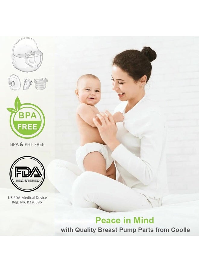 Coolle Breast Pump Parts Duckbill Valve Replacement Accessories Portable Compatible with MOMMED Mumgaroo MISSAA Bioby S18 S21 S23 Lansinoh NCVI Nuliie NICEGREEN Life S32 Eufy e10 - Image 4