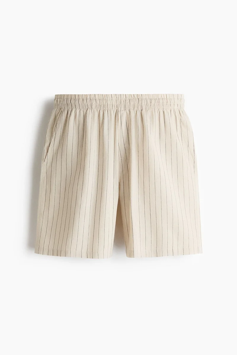 H&m Linen-blend resort shirt and shorts set