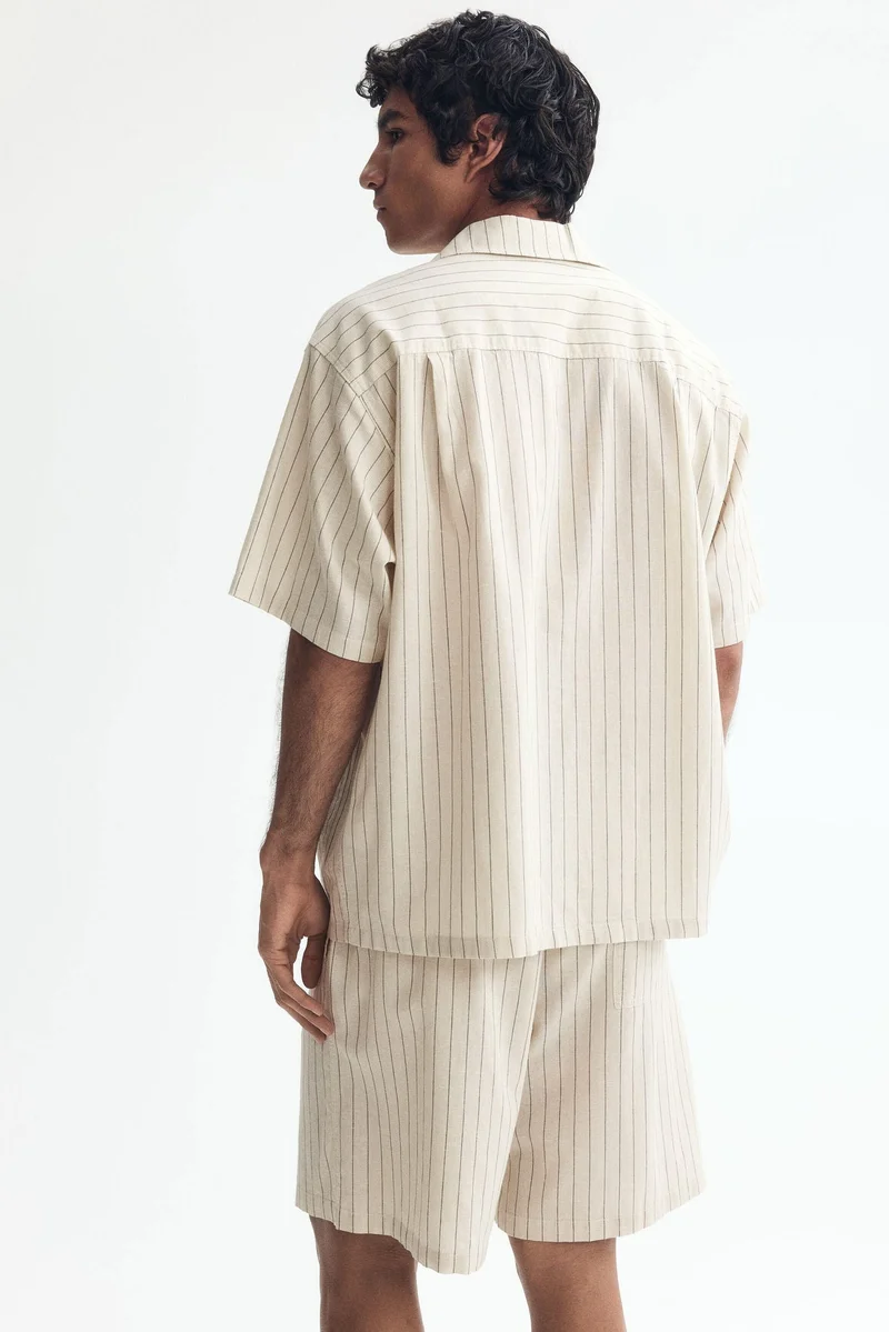 H&M  Linen-blend resort shirt and shorts set for Men | Best Price UAE
