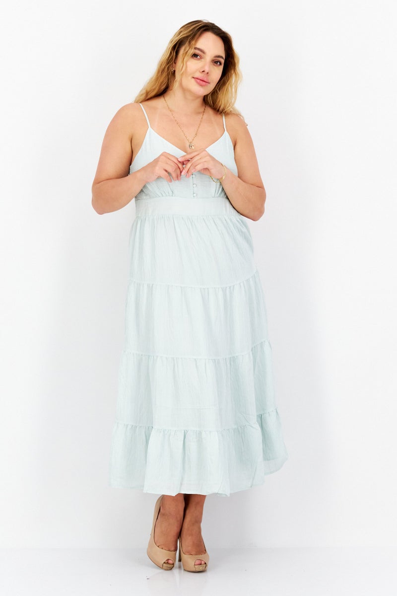 Gentle Fawn Women Cleo Textured Sleeveless Maxi Dress, Light Green  - Image 1