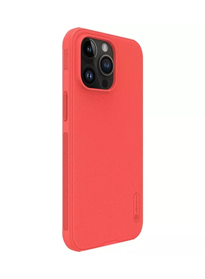 Nillkin Super Frosted Shield Pro Matte cover case for Apple iPhone 15 Pro Max 6.7 (2023)-Red - Image 5