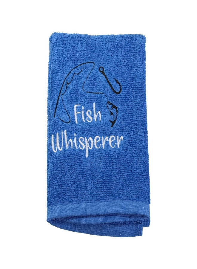 PXTIDY Fish Whisperer Funny Fishing Towel Fisherman Gift Fishing Retirement Gift Fishing Lure Hook Print Embroidered Towel (Sport) - Image 3
