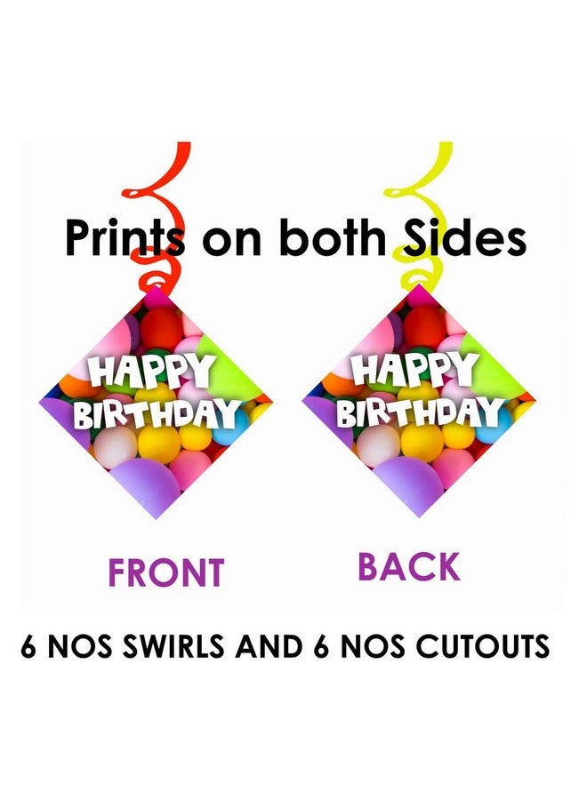 Balloonistics Official Teenager Ceiling Swirl Decorations Birthday Cutout Festive Party Supplies Decorations Event Party (Pack of 6 Swirls and Cutouts) - Image 4