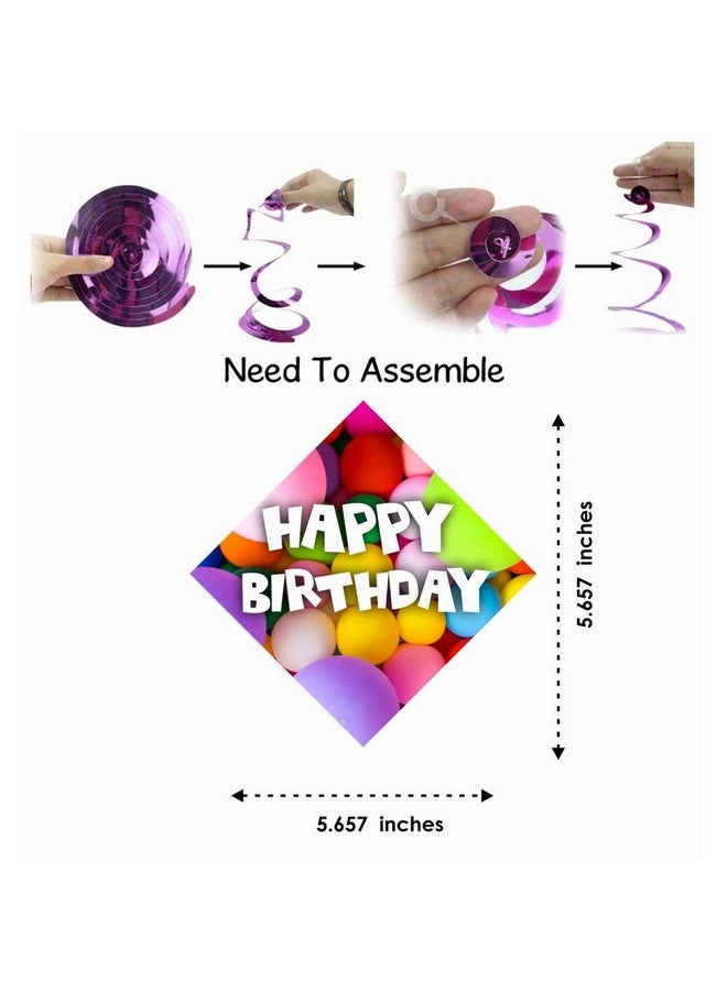Balloonistics Official Teenager Ceiling Swirl Decorations Birthday Cutout Festive Party Supplies Decorations Event Party (Pack of 6 Swirls and Cutouts) - Image 5