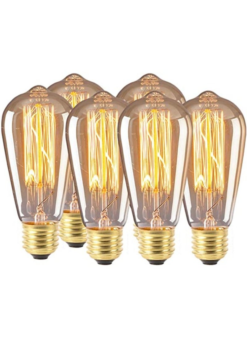 QUESERA Vintage Edison Bulb, Dimmable 60W ST64 Antique LED Bulb Squirrel Cage - Image 1