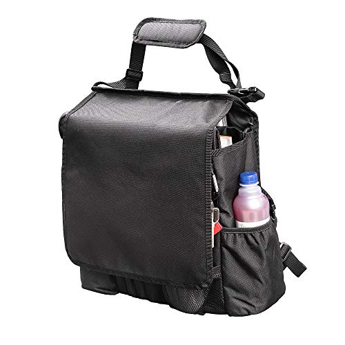 FOXBOX Front Seat Car Organizer with Cover and Laptop Storage - Back Seat or Passenger Car Organization with Adjustable Straps - Universal for Police, Driver, Office, Travel, Truck, Ideal for Law Enforcement - Image 2