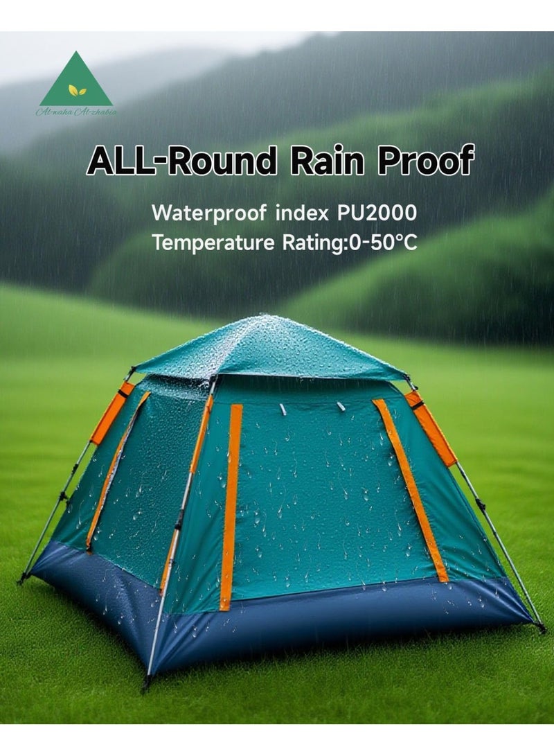 AGREON 5-8 Person Camping Tent with Carry Bag, Removable Instant Pop Up Tent, Waterproof and Durable for Desert & Outdoor Adventures – Ideal for Family and Group Camping, Easy Setup, Windproof - Image 2