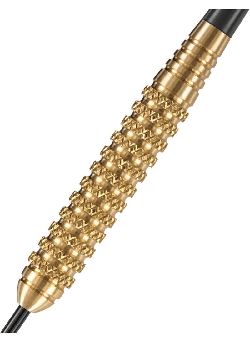 Harrows Club Brass Darts BD10119 20g Steel Tip Dart Set – Precision Balanced Brass Barrels for Accuracy & Control - Image 1