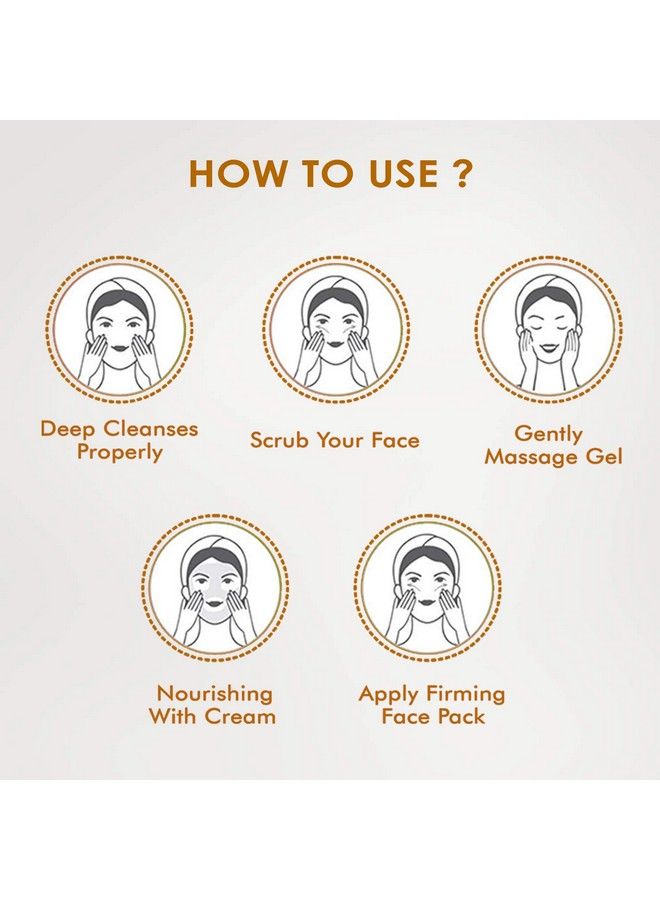 NUTRIGLOW Gold Kesar Facial Kit; 6Pieces Skin Care 260Gm With Jade Roller - Image 4