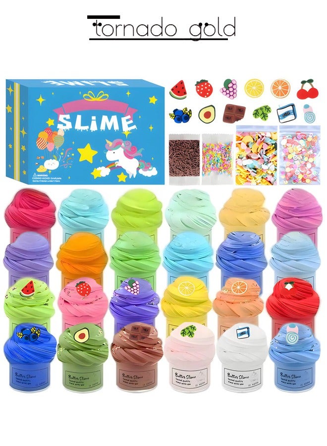 تورنيدو جولد مجموعة "داى" مثالية للحفلات العطرية الناعمة وغير اللاصقة لتخفيف الضغط هدايا الوحل للأولاد والبنات - Image 1