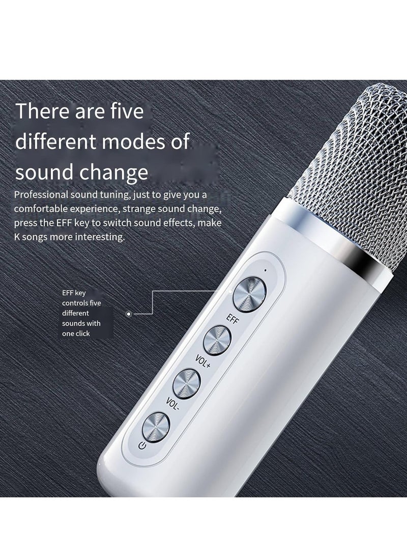 ELTRAZONE Karaoke Machine with 2 Wireless Microphones, Portable Bluetooth PA Speaker with Echo & Vocal Cut, Supports TF, AUX-in, USB Flash Disk for Indoor & Outdoor Party, Family Karaoke Singing - Image 3