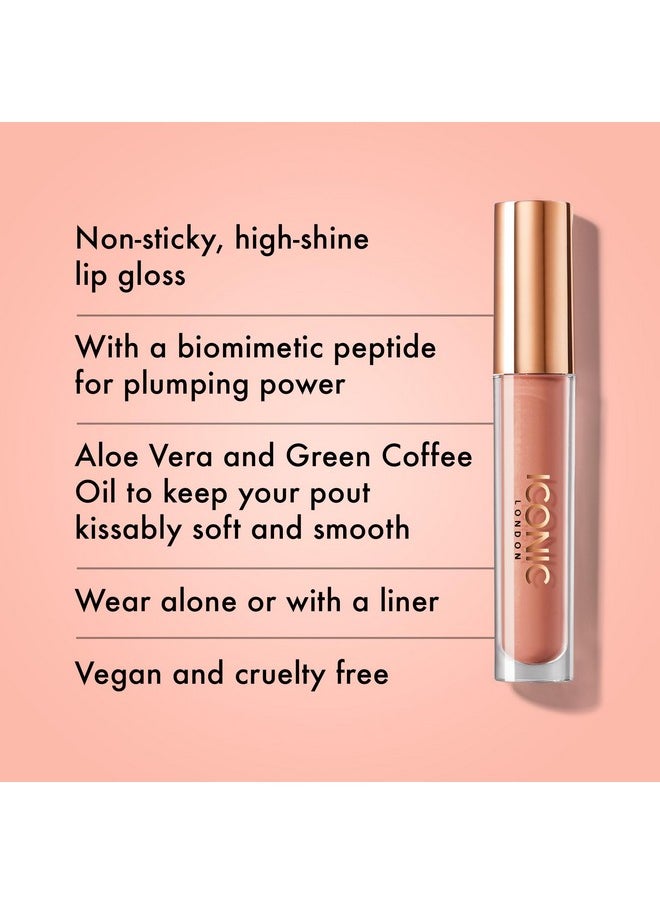 ICONIC LONDON ICONIC LONDON Lip Pumping Gloss | High-Shine, Non Sticky, Lip Gloss infused with Biomimetic Peptide for Voluminous Looking Lips, Cruelty Free, Vegan Makeup, 0.16 Fl oz  - Image 2