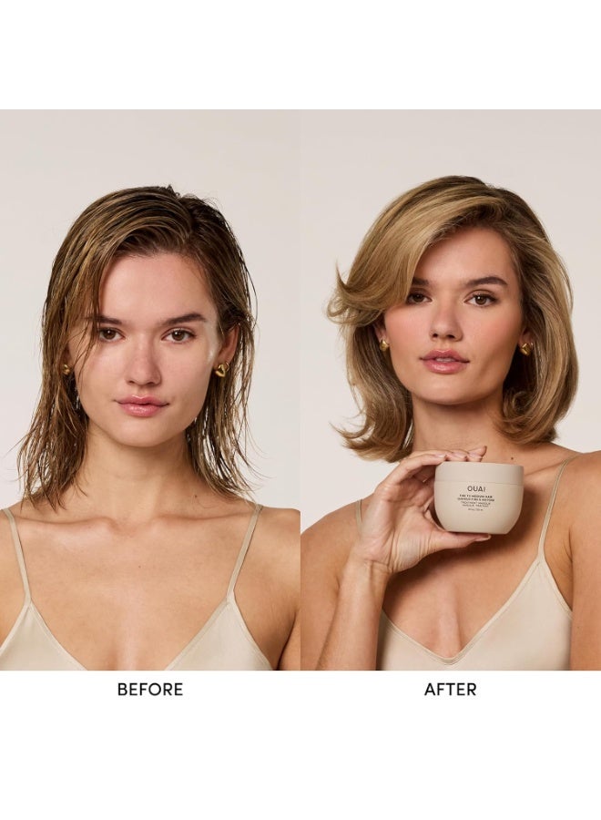 OUAI Fine to Medium Hair Treatment Masque - Hydrating Hair Mask to Help Repair Strands & Increase Shine - With Shea Butter, Keratin and Panthenol - Paraben, Phthalate & Sulfate Free (8 Fl Oz) - Image 2