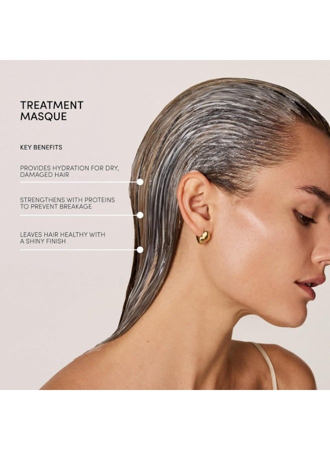 OUAI Fine to Medium Hair Treatment Masque - Hydrating Hair Mask to Help Repair Strands & Increase Shine - With Shea Butter, Keratin and Panthenol - Paraben, Phthalate & Sulfate Free (8 Fl Oz) - Image 4