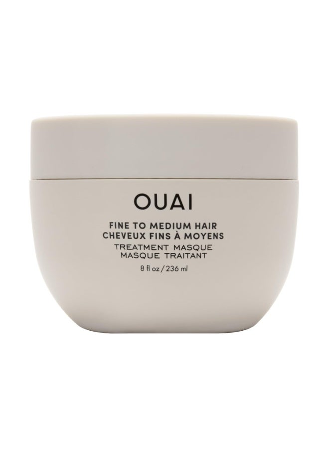 OUAI Fine to Medium Hair Treatment Masque - Hydrating Hair Mask to Help Repair Strands & Increase Shine - With Shea Butter, Keratin and Panthenol - Paraben, Phthalate & Sulfate Free (8 Fl Oz) - Image 1
