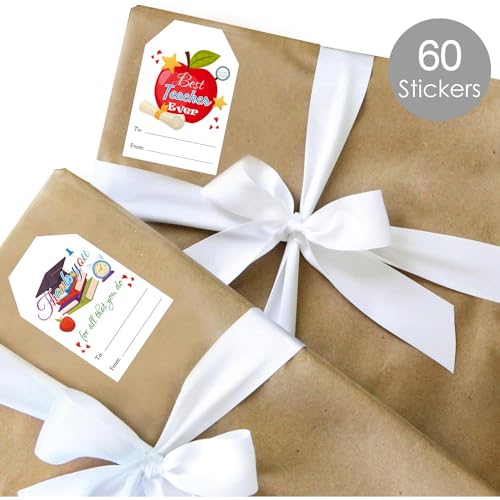 Well Tile Thank You Teacher Stickers Teachers Day Gift Stickers for Envelope Seals,Gift Wrapping, Party Favors 60Pcs - Image 5