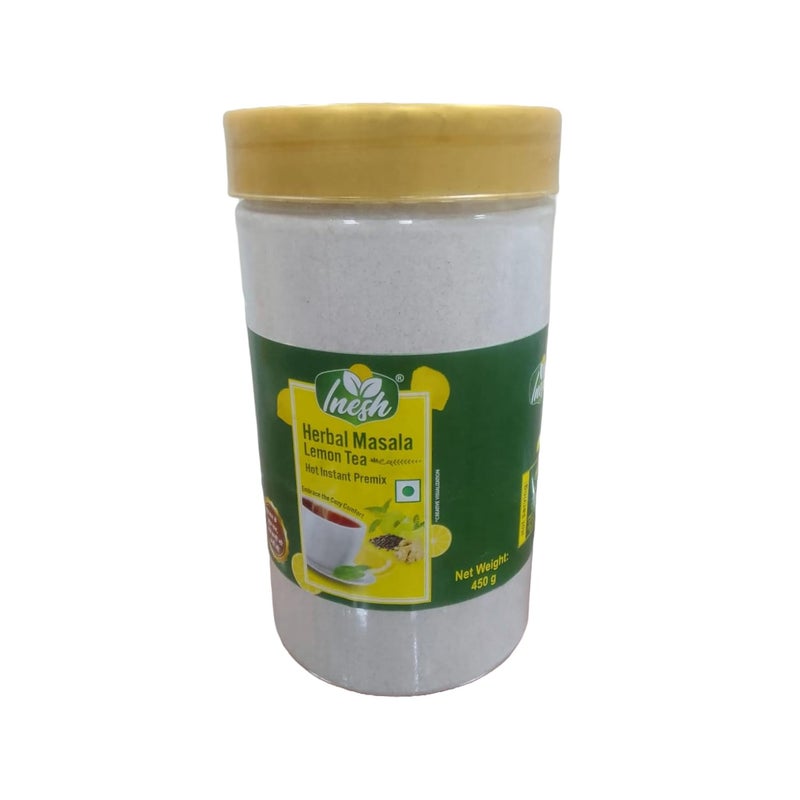 Inesh Herbal Masala Lemon Tea Hot Instant Premix Jar 450g - Image 3