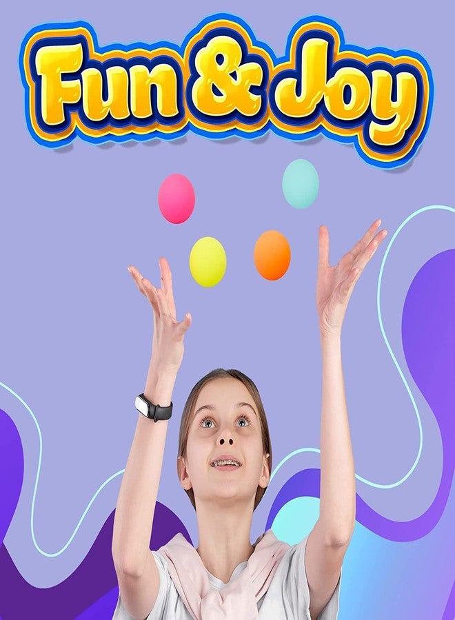 Firstly Traders Pack of 10 (Size 40 mm) Balls Indoor Outdoor Practice Crazy Bouncy Balls Training Soft Balls Kids Toy Pets Balls for Fun Multicolor - Image 3