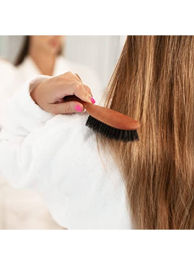 SHASH Made In Germany 100% Boar Bristle Hair Brush, Suitable For Thin To Normal Hair Naturally Conditions Hair, Improves Texture, Exfoliates, Soothes And Stimulates The Scalp - Image 3