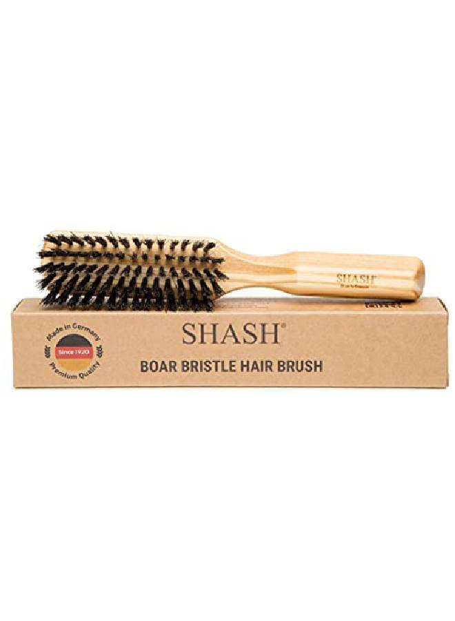 SHASH Made In Germany 100% Boar Bristle Hair Brush, Suitable For Thin To Normal Hair Naturally Conditions Hair, Improves Texture, Exfoliates, Soothes And Stimulates The Scalp - Image 2