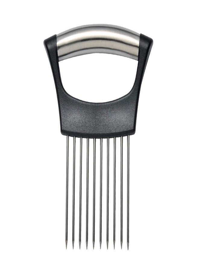 Hovico Stainless Steel Onion Holder Fruits Veg Meat Tomato Cutter Slicer Peeler Chopper,Stainless Steel Cutting Kitchen Gadget - Image 1