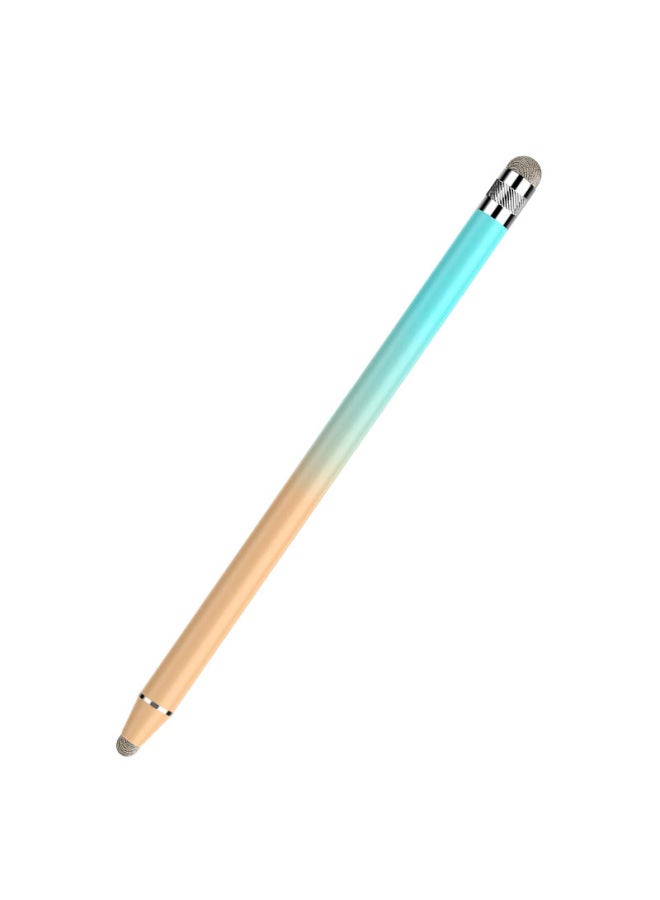 Dual-Head Gradient Universal Capacitive Stylus Pen For Mobile Phones Tablets Apple Touch Screen Huawei Handwriting Stylus Pen-Color:Double Cloth Head Orange Gradually Light Blue - Image 1