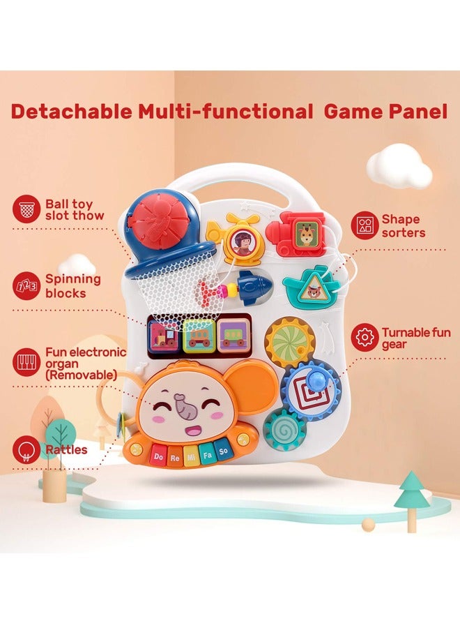 GOOTOY 2 in 1 Baby Walker, Early Educational Child Activity Center, Multifunctional Removable Play Panel, Baby Music Learning Toy Gift - Image 3