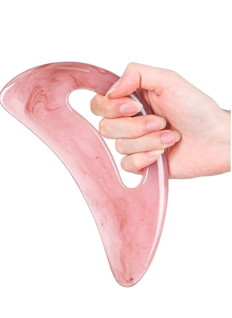 SYOSI Gua Sha Massage Tool, Lymphatic Drainage Massager, Resin Scraping Tool, Natural Stone Gua Sha Board for SPA Acupuncture Physical Therapy Muscle Knots Facial Caring Point Treatment  - Image 1