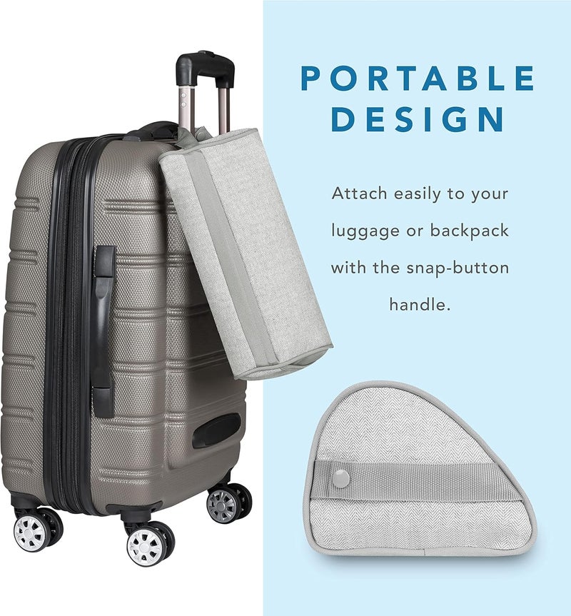 LapGear Heritage Tablet Pillow Stand with Phone Pocket - Gray Herringbone - Fits Most Tablets - Style No. 35608 - Image 4