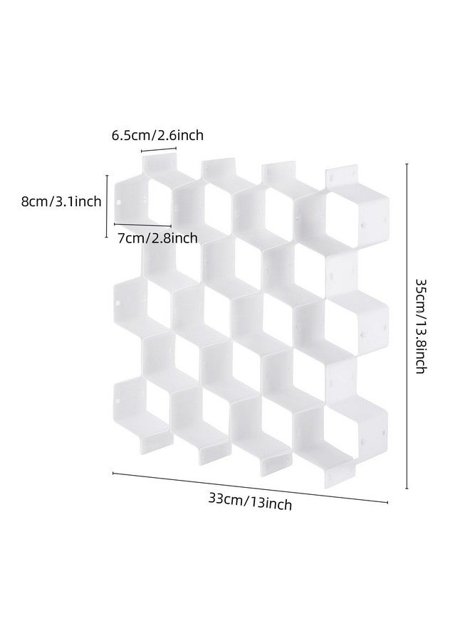 Ohlove 32Pcs Honeycomb Drawer Organizer Divider For Underwear Socks Bras Ties Belts Scarves (112 Slots) - Image 3