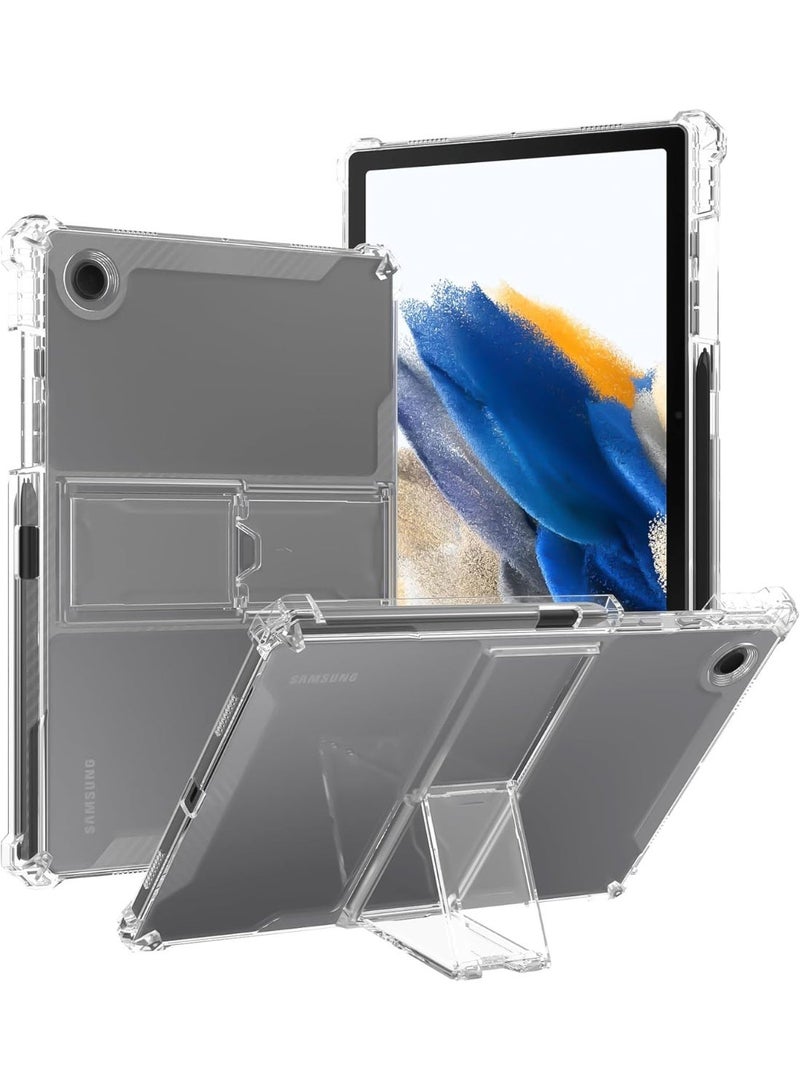 Transparent Stand Case for Samsung Galaxy Tab S6 Lite 10.4-Inch 2024/2022/2020 Case Shockproof,Thin Slim Lightweight Anti-Yellowing Bumper, Kickstand Cover, with Pencil Holder - Clear - Image 1