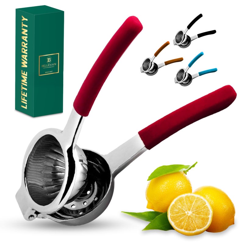 Bellemain Citrus Juicer | Metal Lemon Squeezer | Lime and Lemon Juicer Stainless Steel with Silicone Handles | Manual Juicer, Citrus Squeezer, Hand Held Juicer | Bar Juicer for Bartender Accessories - Image 1