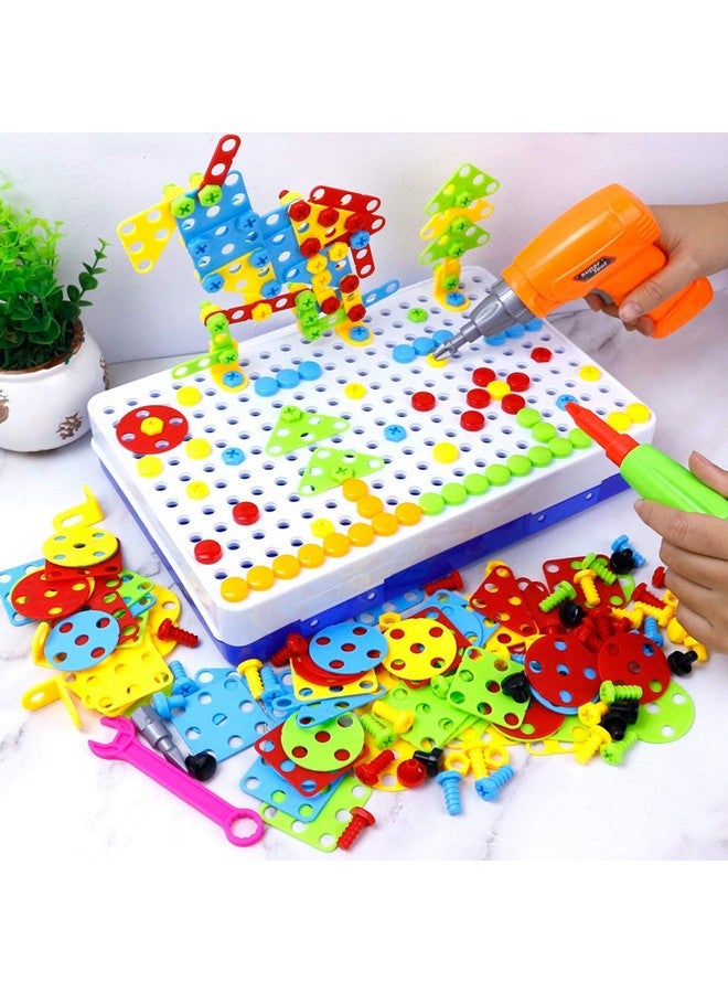 HAPTIME Stem Toys For 3 4 5 6 Year Old,Design And Drill Toy For Kid,Construction Games With Toy Drill,Creative Engineering Building Kits,Kid Play Toolbox For Toddler Preschool,Educational Toys For Boy & Girl  - Image 3