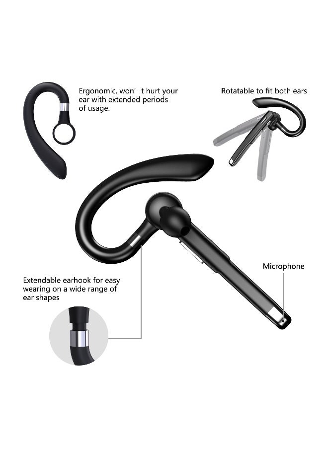 Generic - YYK520 Wireless Bluetooth-compatible Earphone Handsfree Business Headset Mini Earbuds Built-in Mic for Car Driving - Image 1
