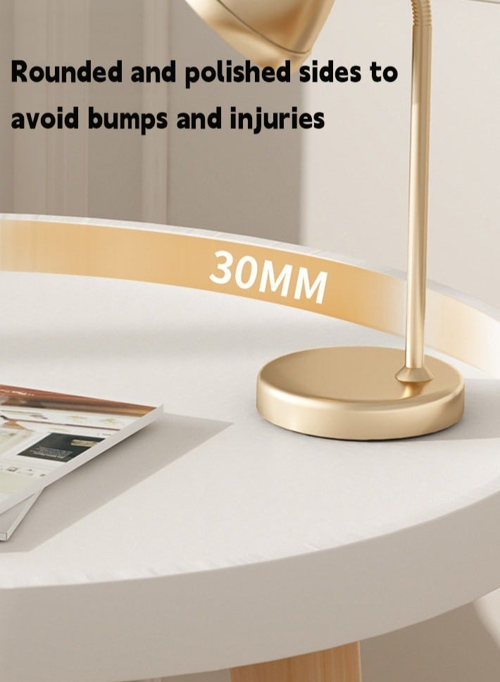 dida-cosmos Simple small round table double layer storage bedside coffee table home side table - Image 3