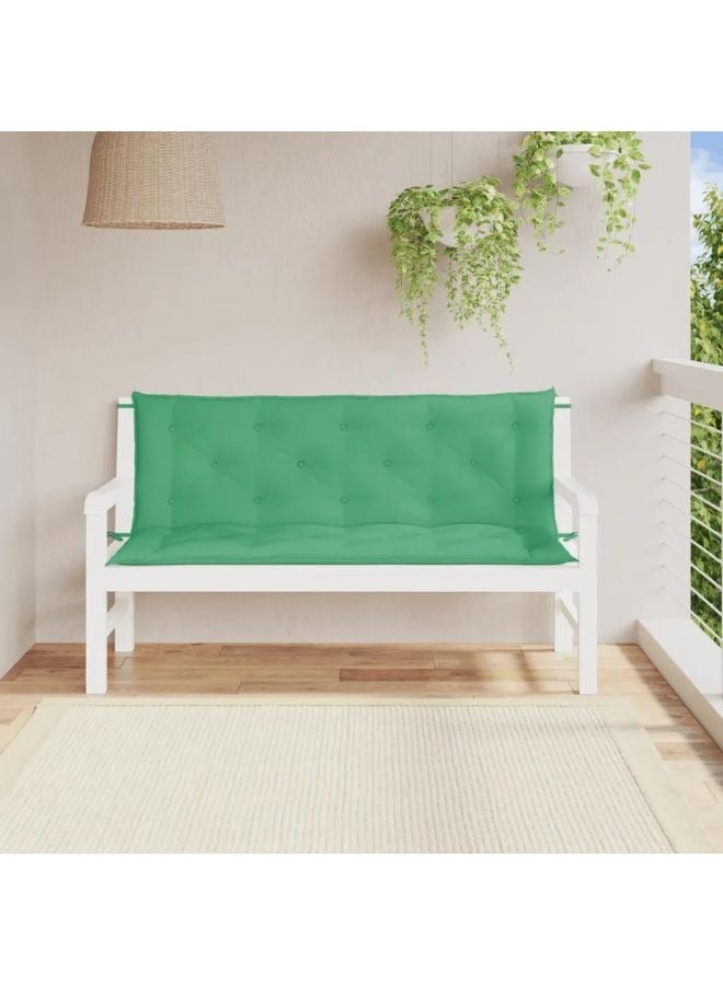 فيداكسل وسائد مقعد الحديقة 2 PCS الأخضر 150x50x7cm النسيج أوكسفورد  - Image 1