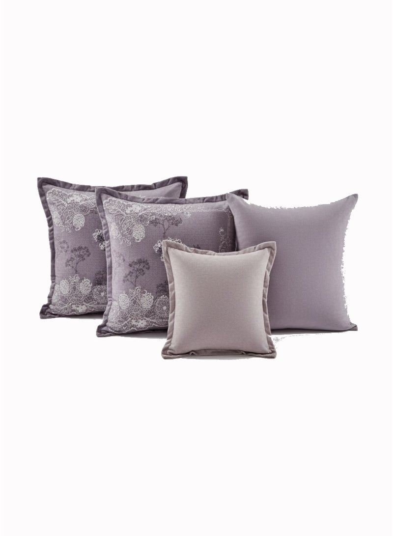 Moon Double-Sided Winter Bed Set for Two – 6 Pieces (1 Comforter + 1 Fitted Sheet + 4 Decorative Pillow Covers), Reversible Design with Velvet Front and Fleece Back, Fits Bed Size 200x200 cm - Image 5