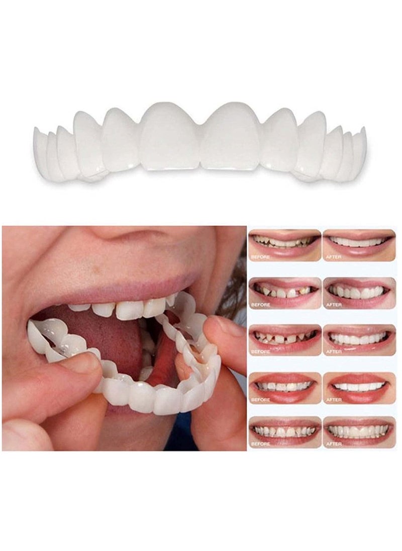SYOSI - Teeth Veneers Smile Instant Temporary Tooth Kit Decoration Perfect Braces Whitening Alternative No Pain No Shot No Drilling Fix Smile in Minutes Upper Teeth Lower Teeth Separate Box - Image 1