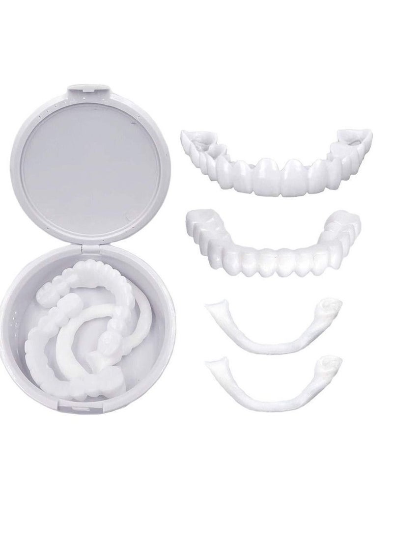 SYOSI - Teeth Veneers Smile Instant Temporary Tooth Kit Decoration Perfect Braces Whitening Alternative No Pain No Shot No Drilling Fix Smile in Minutes Upper Teeth Lower Teeth Separate Box - Image 1
