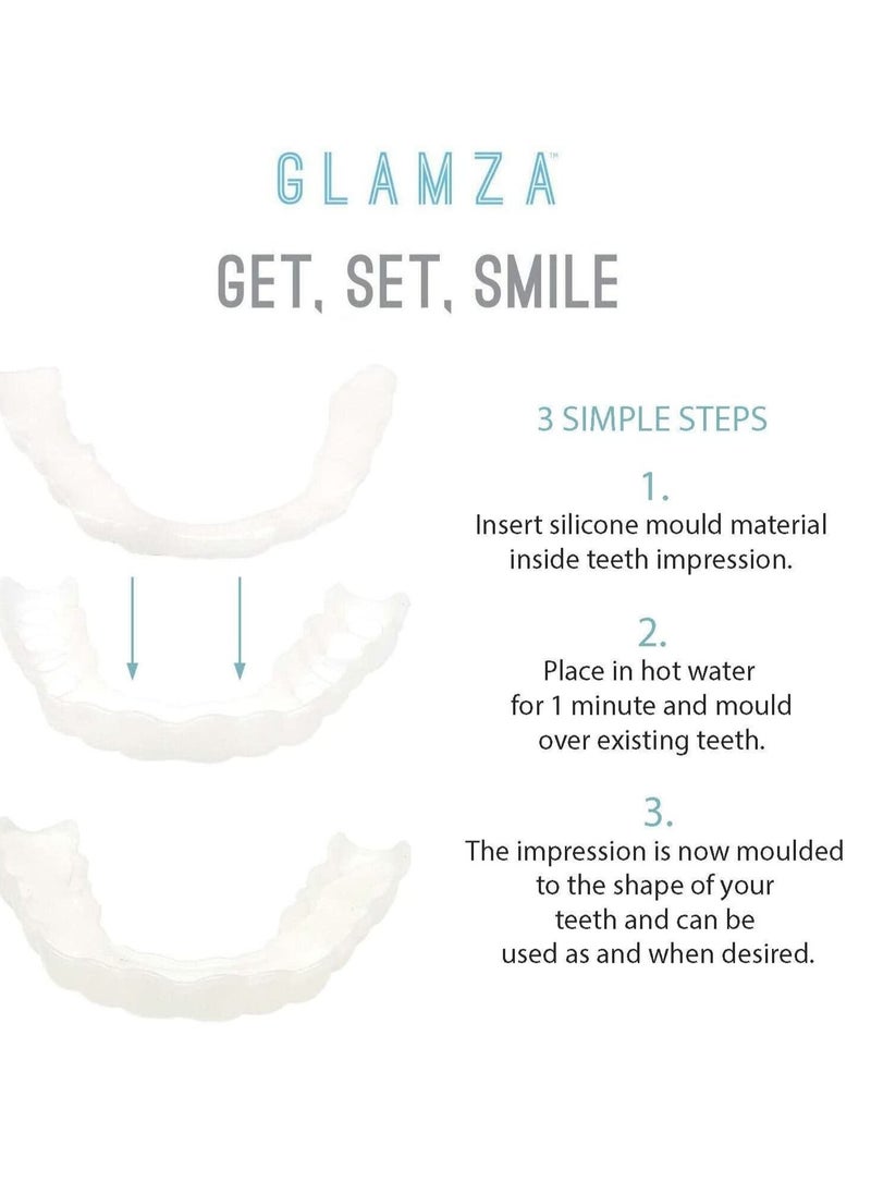 SYOSI - Teeth Veneers Smile Instant Temporary Tooth Kit Decoration Perfect Braces Whitening Alternative No Pain No Shot No Drilling Fix Smile in Minutes Upper Teeth Lower Teeth Separate Box - Image 1