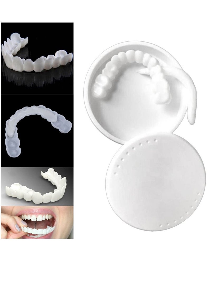 SYOSI - Teeth Veneers Smile Instant Temporary Tooth Kit Decoration Perfect Braces Whitening Alternative No Pain No Shot No Drilling Fix Smile in Minutes Upper Teeth Lower Teeth Separate Box - Image 1
