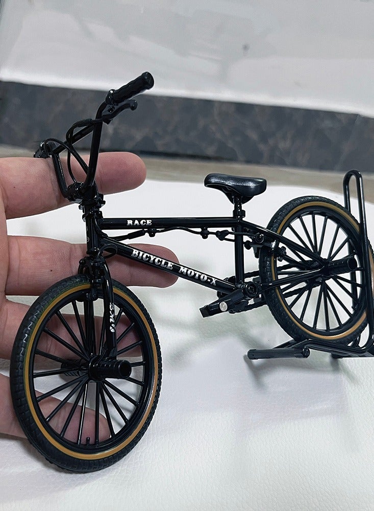 1:10 Model Alloy Bicycle Die-cast Mini Model Toy Bike Mountain Finger Bicycle With Bracket Simulation Collection Gifts Toy - Image 1