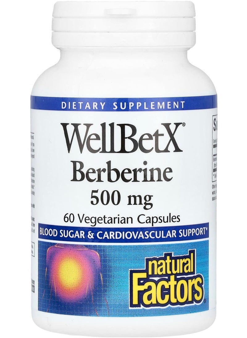 natural Factors - WellBetX Berberine 500 mg 60 Vegetarian Capsules - Image 1
