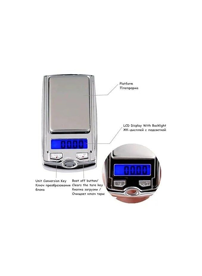 Mini ELECDON 200 G / 0.01G Mini Digital Pocket Scale, Precision Mini Portable Gram Scale with Ring Keychain, Multi-Function Car Key Shape Electronic Scale for Jewelry, Food (Silver) - Image 3